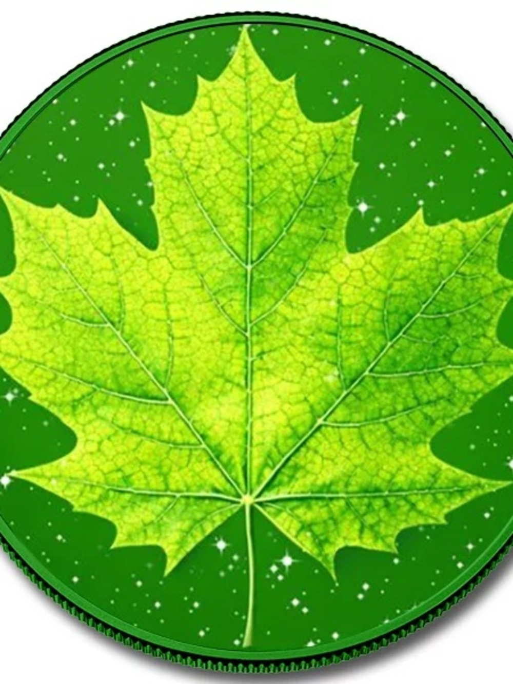1oz .999 Copper Round Diamond Dust Maple Series Spring Maple - Mintage - 5,000